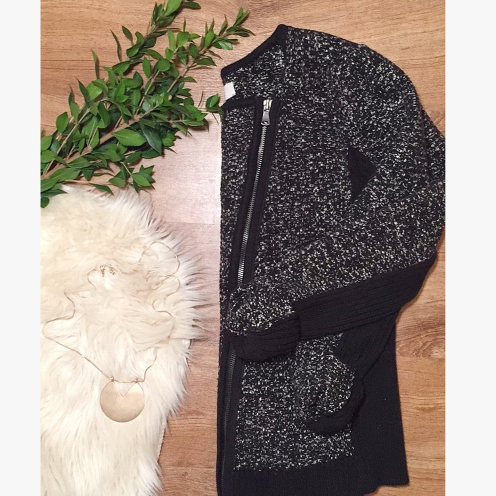 L O F T || Moto Sweater Jacket
